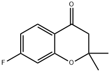 7-フルオロ-2,2-ジメチル-3,4-ジヒドロ-2H-1-ベンゾピラン-4-オン 化学構造式