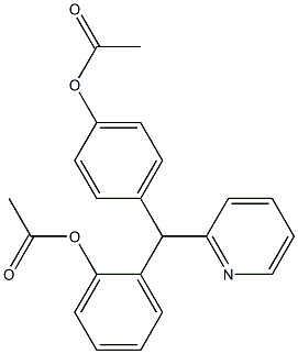 Bisacodyl Related Compound E (20 mg) (2-[(4-Acetoxyphenyl)(pyridin-2-yl)methyl]phenyl acetate) Structure
