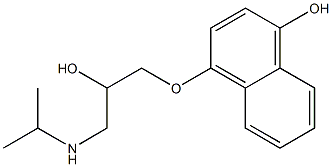 rac-(R*)-1-[(1-メチルエチル)アミノ]-3-(4-ヒドロキシナフタレン-1-イルオキシ)-2-プロパノール 化学構造式