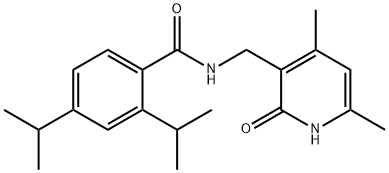 BENZAMIDE, N-[(1,2-DIHYDRO-4,6-DIMETHYL-2-OXO-3-PYRIDINYL)METHYL]-2,4-BIS(1-METHYLETHYL)- 结构式