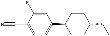 4-(trans-4-エチルシクロヘキシル)-2-フルオロベンゾニトリル 化学構造式