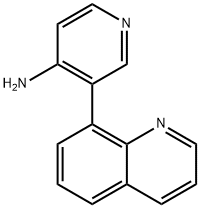 3-(喹啉-8-基)吡啶-4-胺, 1125412-18-1, 结构式