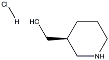 (S)-ピペリジン-3-イルメタノール塩酸塩 化学構造式