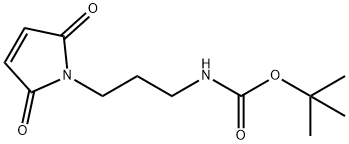 [3-(2,5-dioxo-2,5-dihydro-pyrrol-1-y1)-propyl]-carbaMic acid tert-butyl ester 化学構造式