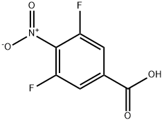 3,5-difluoro-4-nitrobenzoic acid 化学構造式