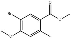 5-ブロモ-4-メトキシ-2-メチル安息香酸メチル 化学構造式