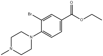 3-溴-4-(4-甲基-1-哌嗪基)苯甲酸乙酯, 1131594-69-8, 结构式
