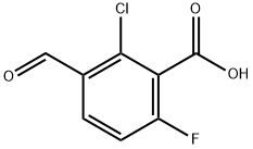 2-氯-6-氟-3-甲酰基苯甲酸, 1131605-23-6, 结构式