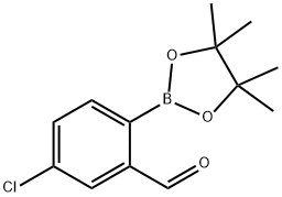 4-氯-2-醛基苯硼酸频呢醇酯, 1132669-91-0, 结构式