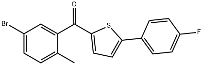 (5-broMo-2-Methylphenyl)(5-(4-fluorophenyl)thiophen-2-yl)Methanone Struktur