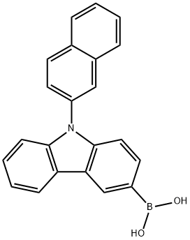 [9-(2-naphthalenyl)-9H-carbazole-3-yl] boronic acid Struktur