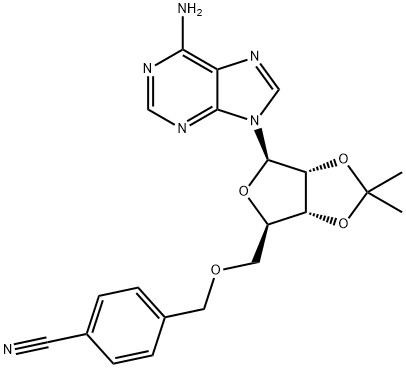 5'-O-(4-Cyanobenzyl)-2',3'-O-isopropylidene adenosine Struktur