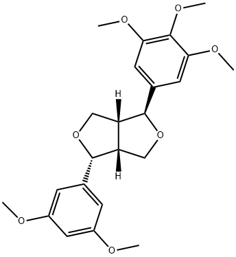 (1S,3aR,4R,6aR)-4-(3,5-Dimethoxyphenyl)tetrahydro-1-(3,4,5-trimethoxyphenyl)-1H,3H-furo[3,4-c]furan Struktur