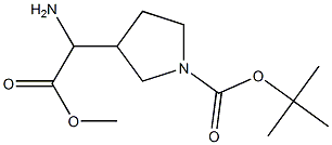 N1-BOC-吡咯烷-3-(氨-2-基)乙酸甲酯 结构式