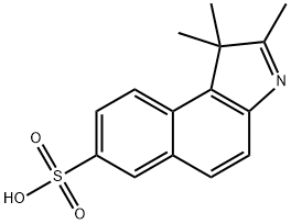 1,1,2-Trimethyl-1H-benz[e]indole-7-sulfonic acid Structure