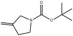 1-BOC-3-亚甲基吡咯烷,114214-71-0,结构式