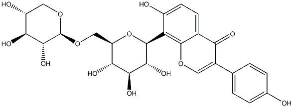 葛根素-6″-O-木糖苷, 114240-18-5, 结构式
