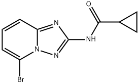 cyclopropanecarboxylic acid (5-bromo-[1,2,4]triazolo[1,5-a]pyridin-2-yl)-amide Struktur