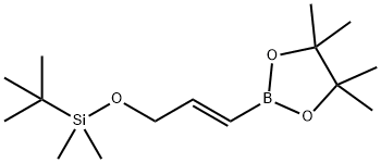 (E)-3-(tert-ButyldiMethylsilyloxy)propene-1-yl-boronic acid pinacol ester 97% Structure