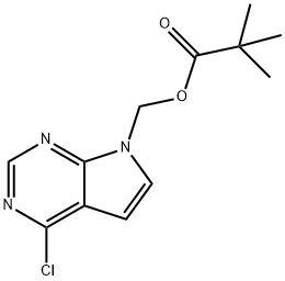 (4-Chloro-7H-pyrrolo[2,3-d]pyrimidin-7-yl)methyl pivalate Struktur