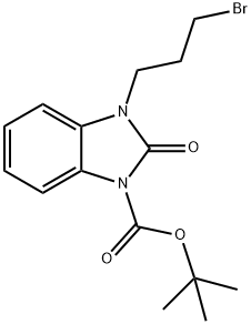 3-(3-BroMopropyl)-2,3-dihydro-2-oxo-1H-benziMidazole-1-carboxylic Acid 1,1-DiMethylethyl Ester Structure