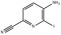 5-氨基-6-碘吡啶-2-甲腈, 1150542-25-8, 结构式