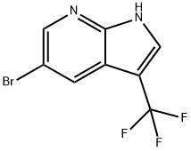 3-三氟甲基-5-溴-7-氮杂吲哚, 1150618-36-2, 结构式