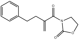 3-(2-亚甲基-4-苯基丁酰)恶唑-2(3H)-酮, 1151767-07-5, 结构式