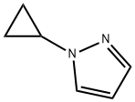1-シクロプロピル-1H-ピラゾール 化学構造式