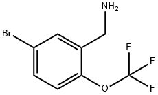 (5-bromo-2-(trifluoromethoxy)phenyl)methanamine Structure