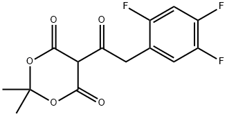 2,2-二甲基-5-[(2,4,5-三氟苯基L)乙酰基]-1,3-二氧-4,6-二酮, 1152439-73-0, 结构式