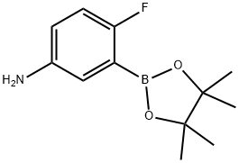 5-アミノ-2-フルオロフェニルボロン酸ピナコールエステル 化学構造式