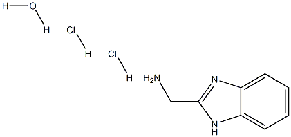 (1H-苯并[D]咪唑-2-基)甲胺二盐酸盐水合物 结构式