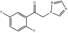 1-(2,5-ジフルオロフェニル)-2-(1H-1,2,4-トリアゾール-1-イル)エタノン 化学構造式