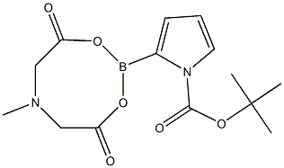 2-(6-メチル-4,8-ジオキソ-1,3,6,2-ジオキサザボロカン-2-イル)-1H-ピロール-1-カルボン酸TERT-ブチル 化学構造式