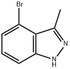 4-ブロモ-3-メチル-1H-インダゾール 化学構造式