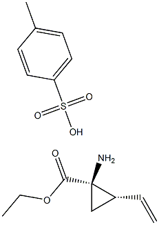 (1R,2S)-1-Amino-2-ethenyl-cyclopropanecarboxylic acid ethyl ester 4-methylbenzenesulfonate Struktur