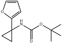 (1-(フラン-2-イル)シクロプロピル)カルバミン酸TERT-ブチル 化学構造式