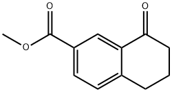8-オキソ-5,6,7,8-テトラヒドロナフタレン-2-カルボン酸メチル 化学構造式