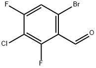 6-溴-3-氯-2,4-二氟苯甲醛, 1160573-22-7, 结构式