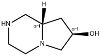 (7R,8AS)-オクタヒドロピロロ[1,2-A]ピラジン-7-オール 化学構造式
