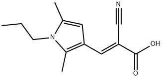 (2E)-2-cyano-3-(2,5-diMethyl-1-propyl-1H-pyrrol-3-yl)acrylic acid Struktur