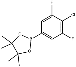 2-(4-chloro-3,5-difluorophenyl)-4,4,5,5-tetraMethyl-1,3,2-dioxaborolane Struktur