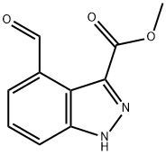 4-ForMyl-indazole-3-carboxylic acid Methyl ester Structure