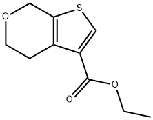 5,7-ジヒドロ-4H-チエノ[2,3-C]ピラン-3-カルボン酸エチル 化学構造式