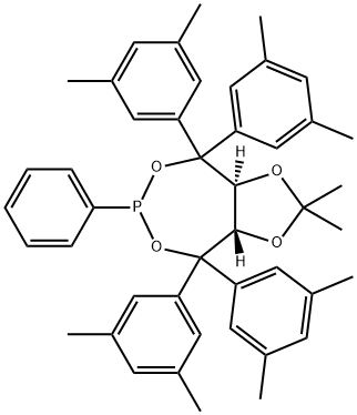 (3aS,8aS)-(+)-4,4,8,8-Tetrakis(3,5-diMethylphenyl)tetrahydro-2,2-diMethyl-6-phenyl-1,3-dioxolo[4,5-e]dioxaphosphepin|(3AS,8AS)-(+)-4,4,8,8-TETRAKIS(3,5-DIMETHYLPHENYL)TETRAHYDRO-2,2-DIMETHYL-6-PHENYL-1,3-DIOXOLO[4,5-E]DIOXAPHOSPHEPIN