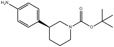 (3S)-3-(4-氨基苯基)-1-哌啶甲酸叔丁酯, 1171197-20-8, 结构式