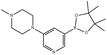 1-methyl-4-(5-(4,4,5,5-tetramethyl-1,3,2-dioxaborolan-2-yl)pyridin-3-yl)piperazine Structure