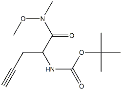 (1-(メトキシ(メチル)アミノ)-1-オキソペント-4-イン-2-イル)カルバミン酸TERT-ブチル 化学構造式