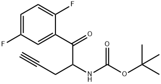 [1-(2,5-二氟苯基)-1-氧代-4-戊炔-2-基]氨基甲酸叔丁酯 结构式